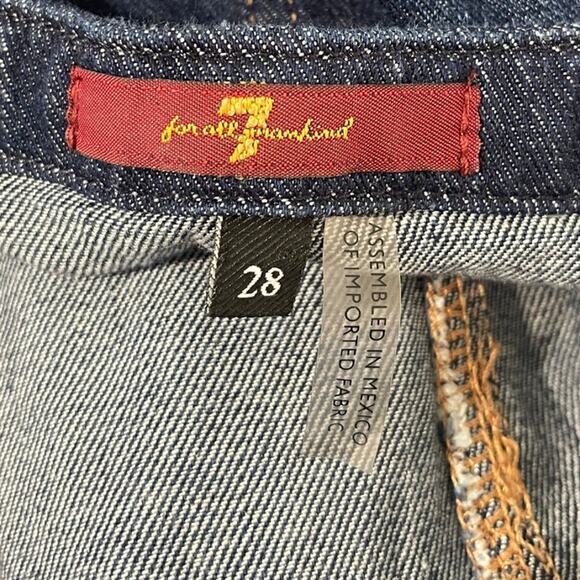 7 For All Mankind Culotte Denim Jumpsuit Size 28 - Picture 6 of 6